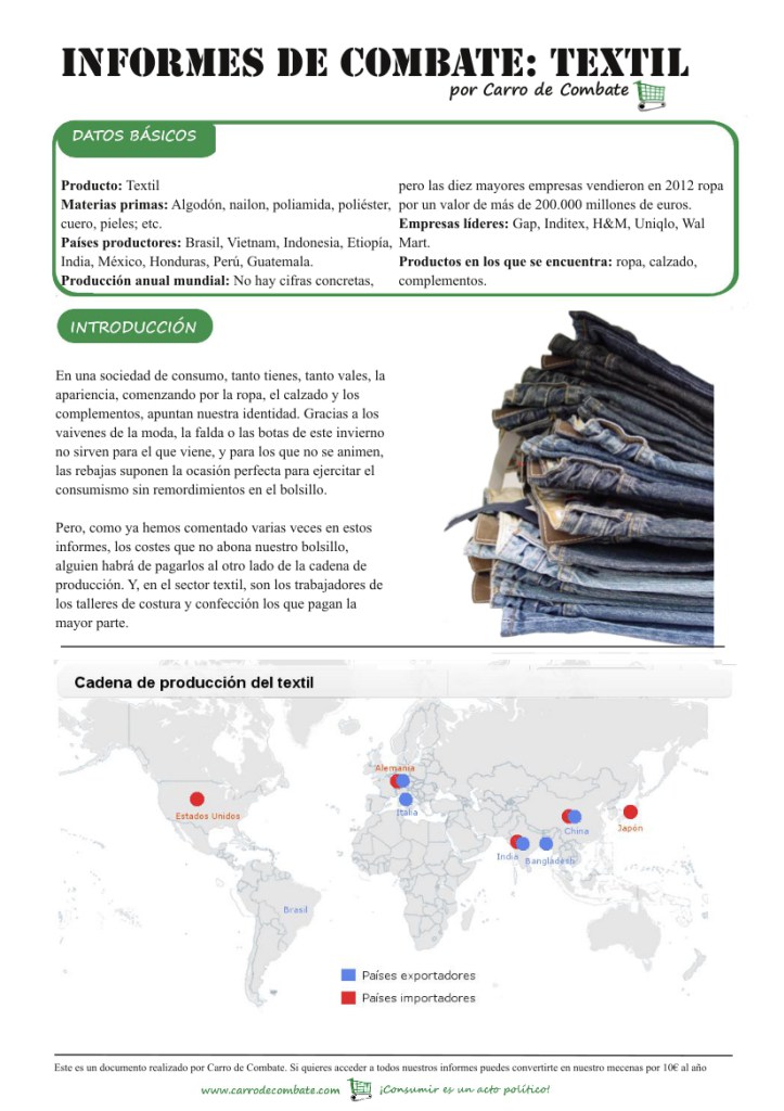Informe sobre la industria textil